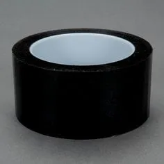 3M™ Polyester Film Tape 850, Black, 2 in x 72 yd, 1.9 mil, 24 rolls per
case