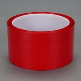 3M™ Polyester Film Tape 850, Red, 2 in x 72 yd, 1.9 mil, 24 rolls per
case