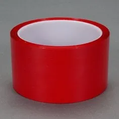 3M™ Polyester Film Tape 850, Red, 2 in x 72 yd, 1.9 mil, 24 rolls per
case