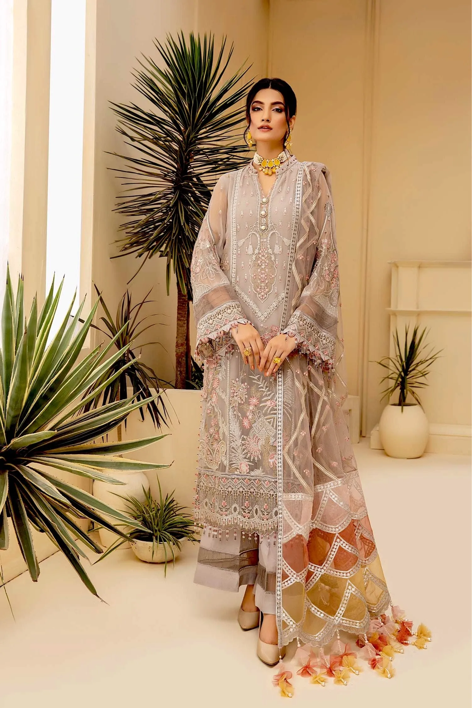 Adan's Libas Tesoro Embroidered Chiffon Formal Collection – Contemporary Rage