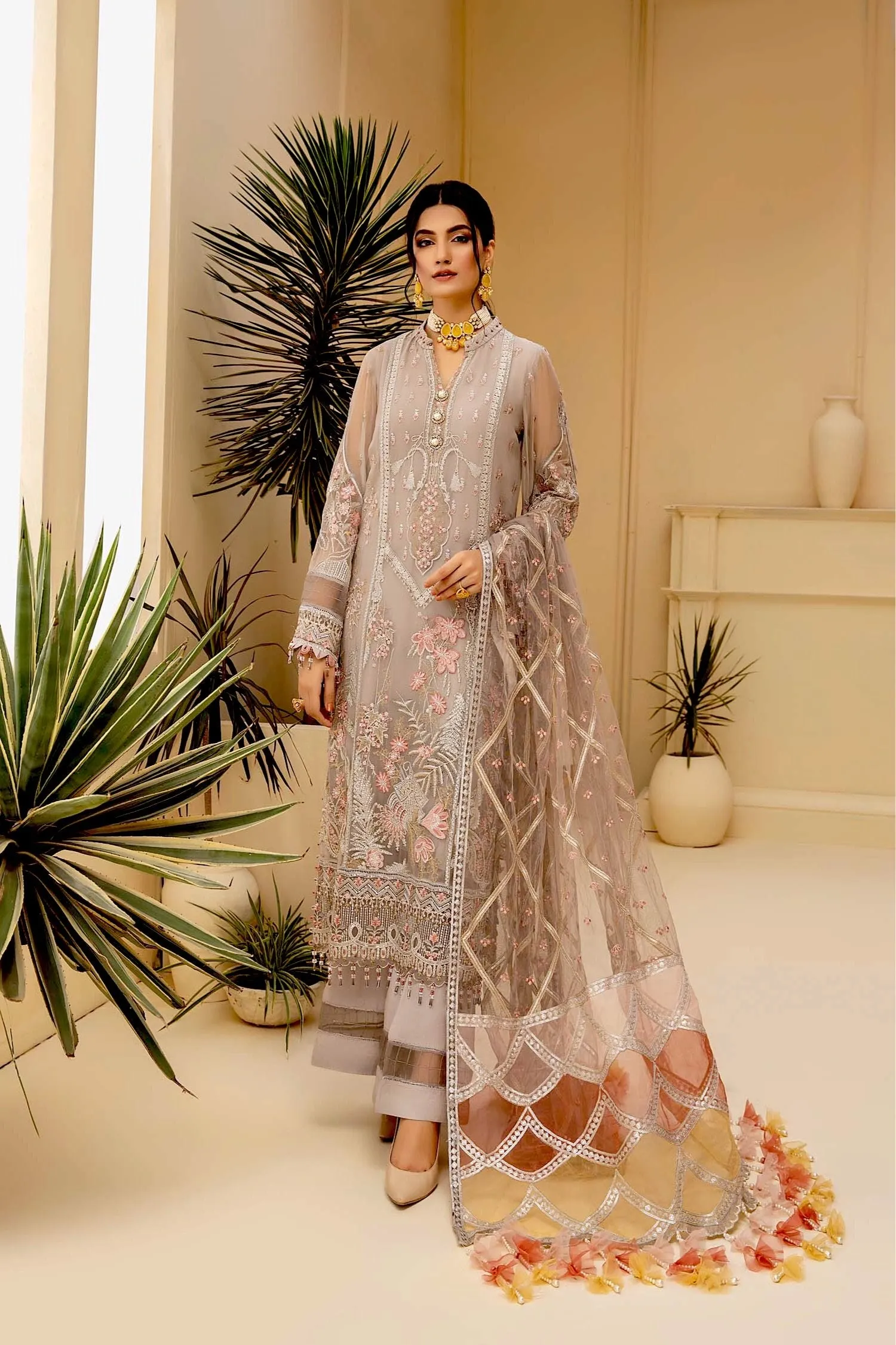 Adan's Libas Tesoro Embroidered Chiffon Formal Collection – Contemporary Rage