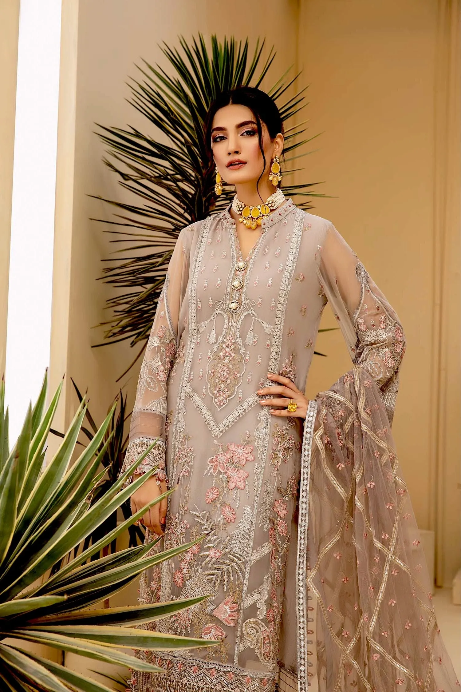 Adan's Libas Tesoro Embroidered Chiffon Formal Collection – Contemporary Rage