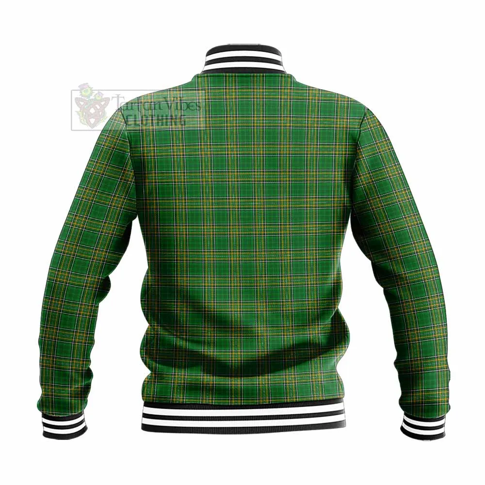 Aldborough Irish Clan Tartan Baseball Jacket with Coat of Arms