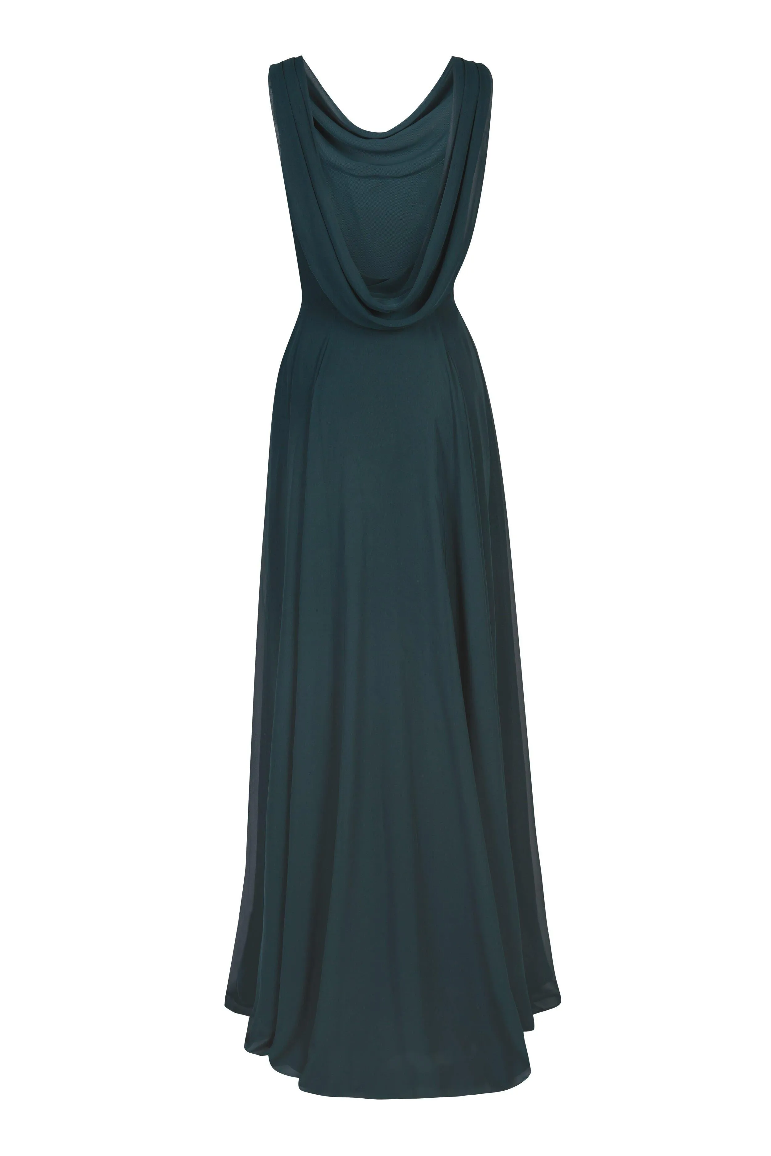 Athena Bridesmaid Dress In Emerald Chiffon