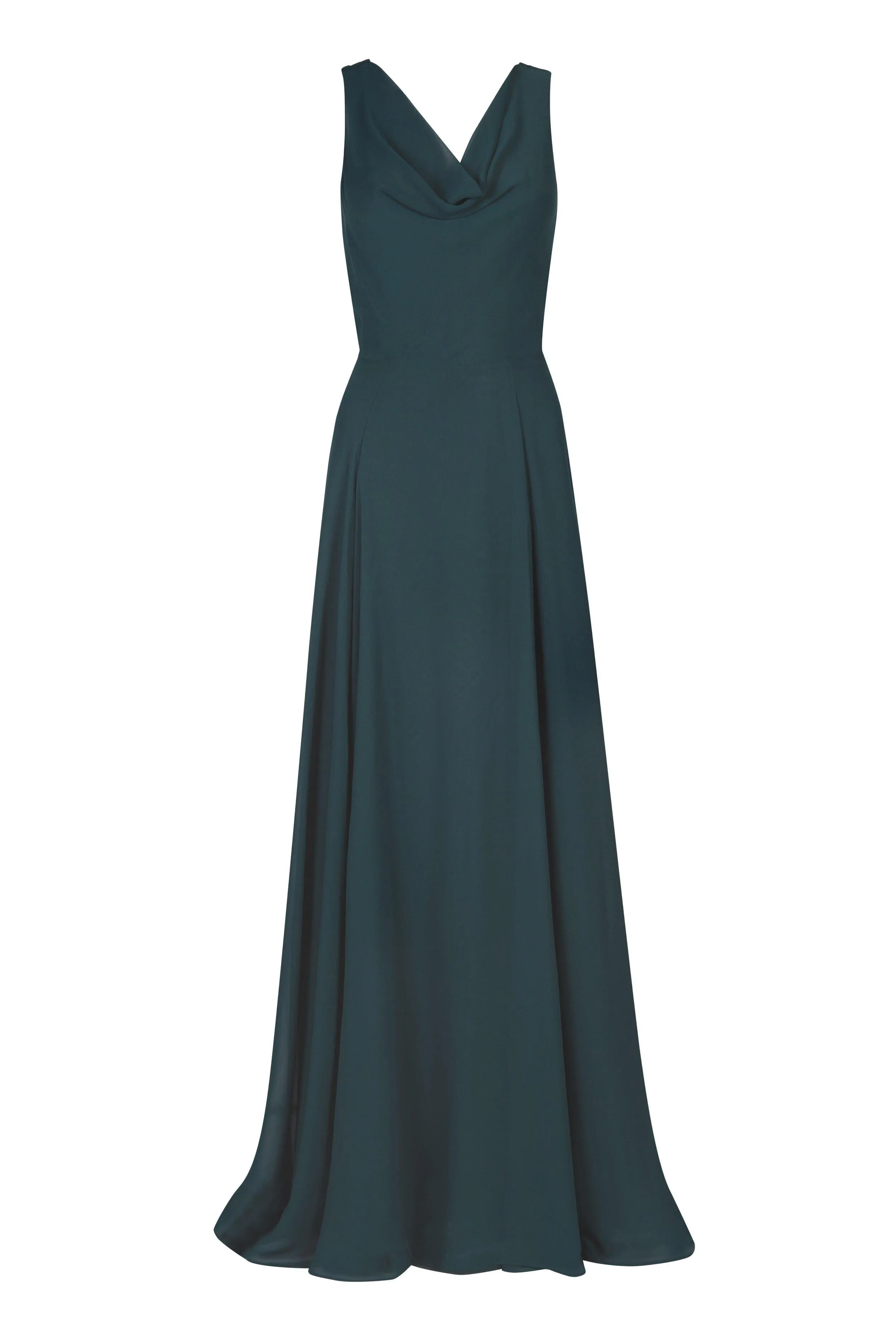 Athena Bridesmaid Dress In Emerald Chiffon