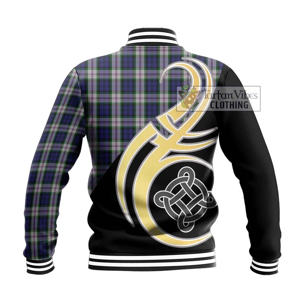 Baird Dress Tartan Baseball Jacket with Family Crest and Celtic Symbol Style