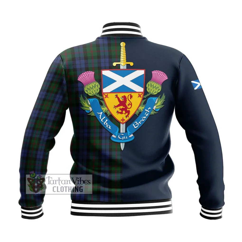 Baird Tartan Baseball Jacket Alba with Scottish Lion Royal Arm Half Style