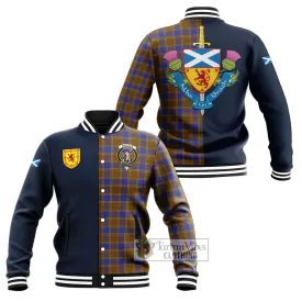 Balfour Tartan Baseball Jacket Alba with Scottish Lion Royal Arm Half Style