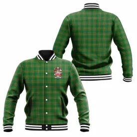 Bamber Irish Clan Tartan Baseball Jacket with Coat of Arms