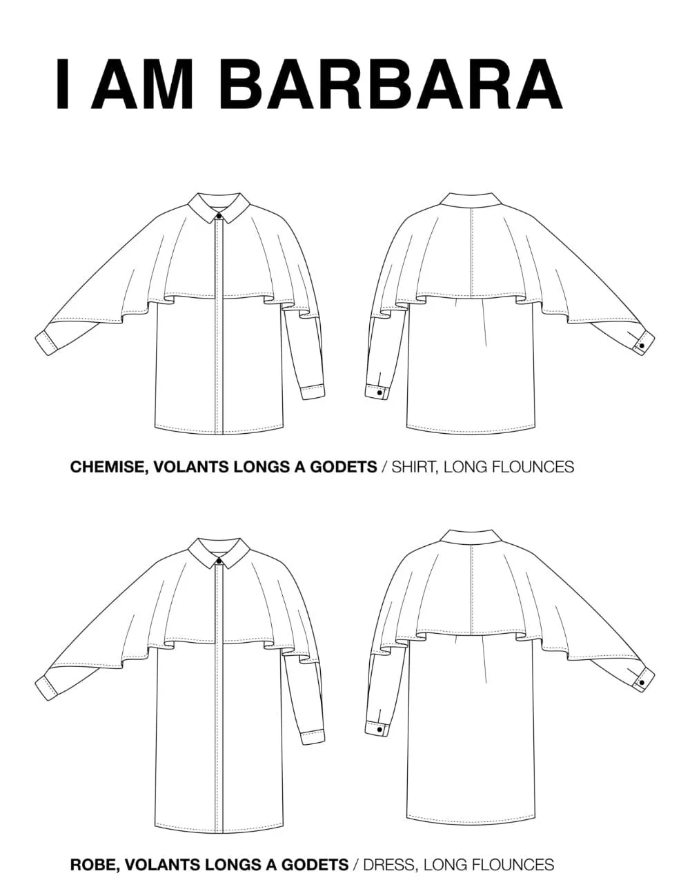 Barbara Shirt & Dress Sewing Pattern, I AM Patterns