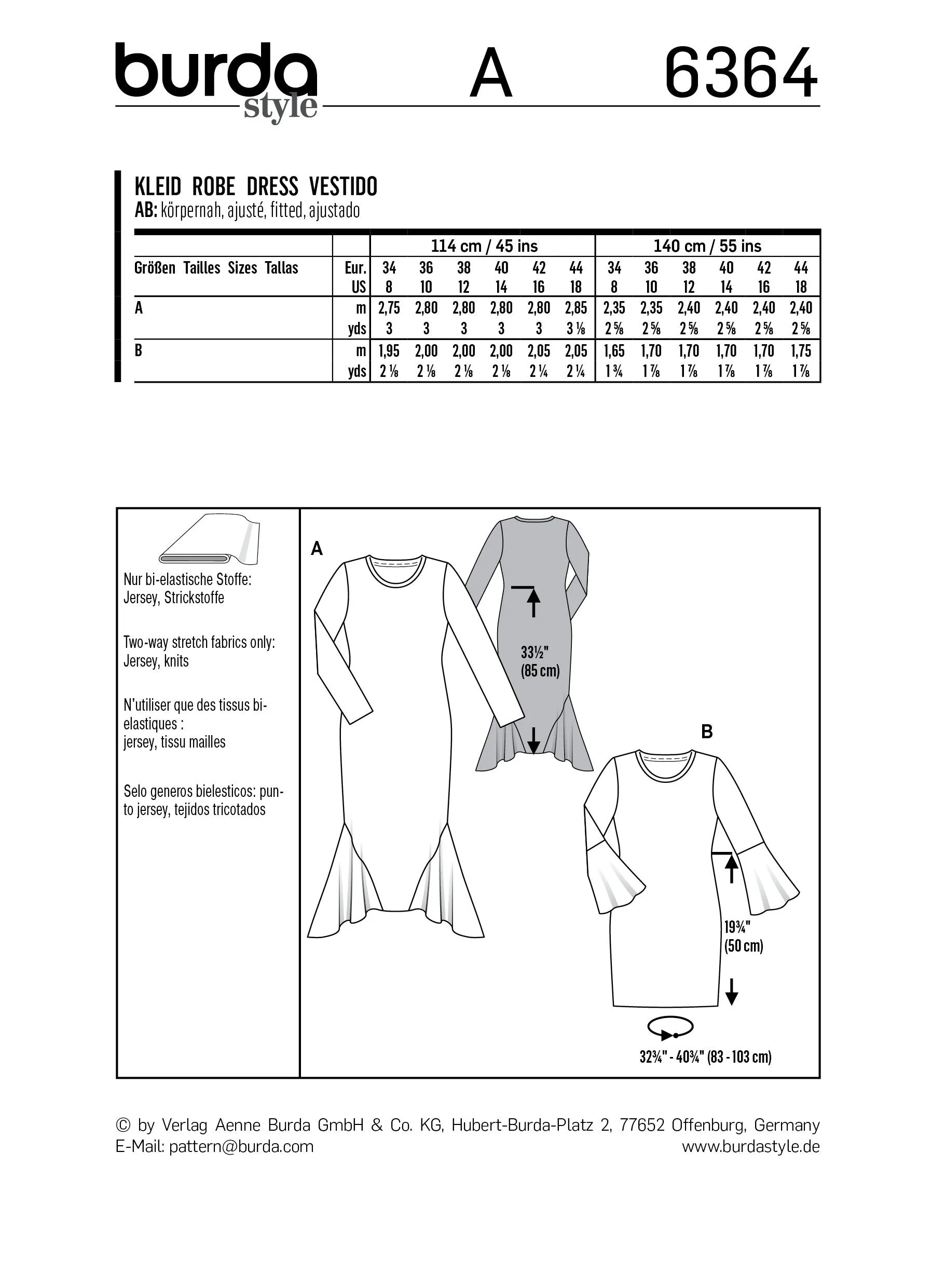 BD6364 Siren Dresses pattern