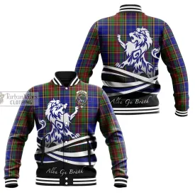 Beattie Tartan Baseball Jacket with Alba Gu Brath Regal Lion Emblem