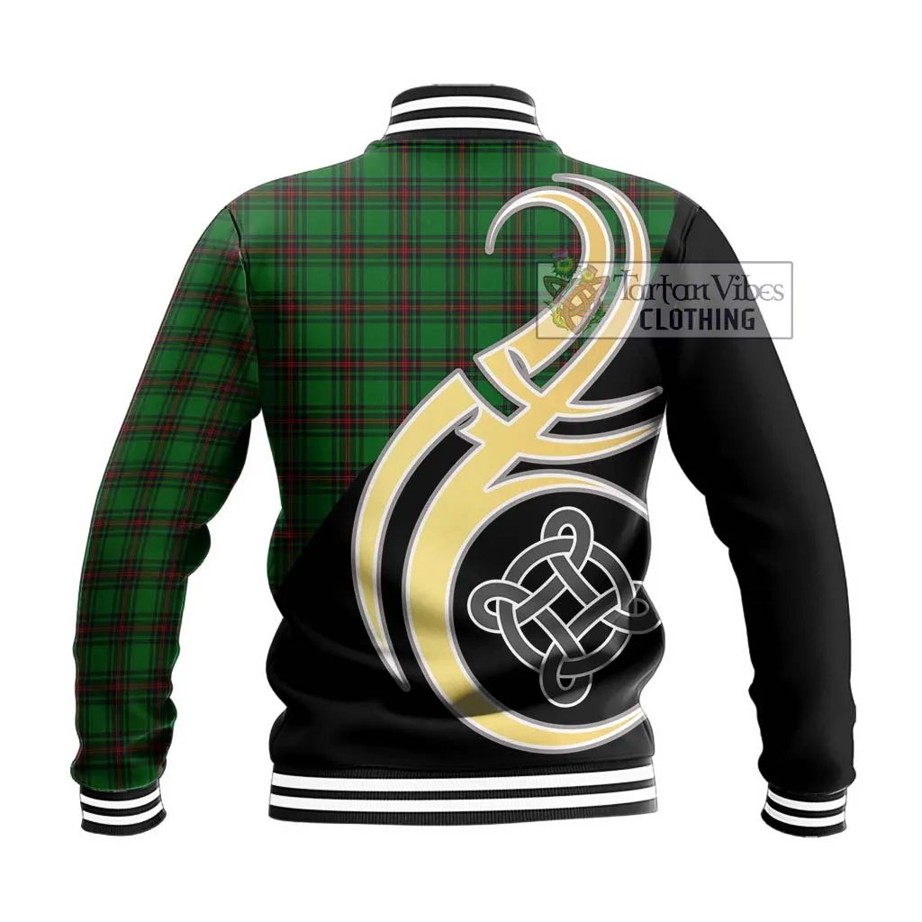 Beveridge Tartan Baseball Jacket with Family Crest and Celtic Symbol Style