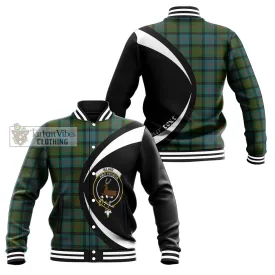 Blair Ancient Tartan Baseball Jacket with Family Crest Circle Style