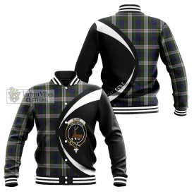 Blair Dress Tartan Baseball Jacket with Family Crest Circle Style