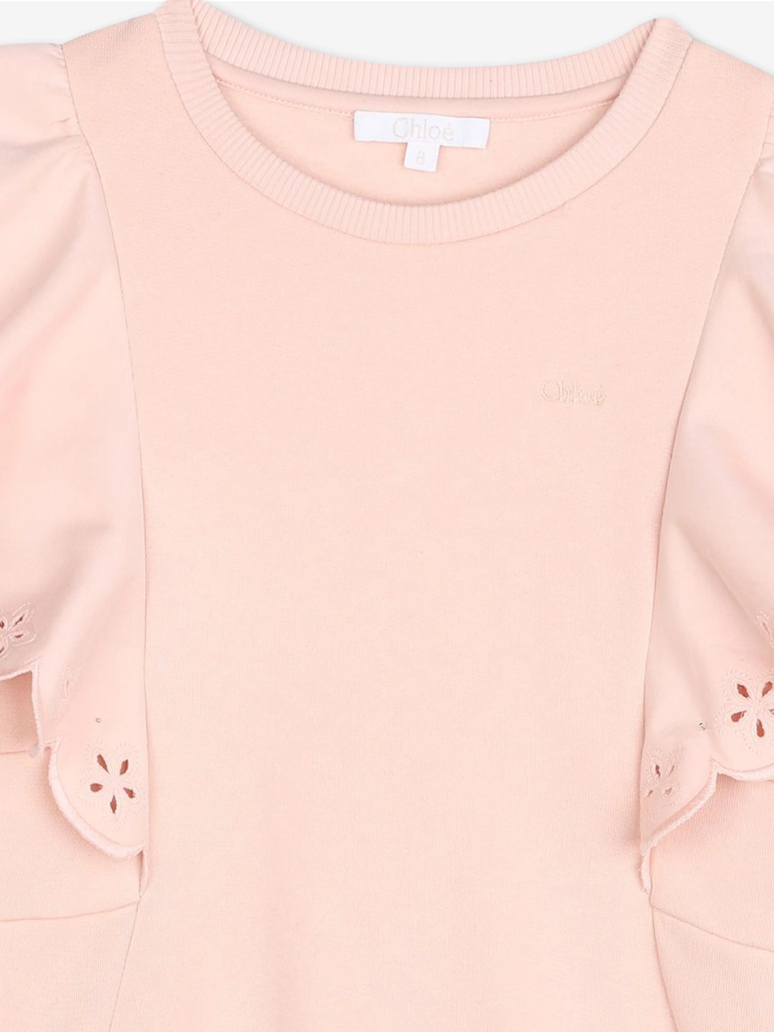 Chloé Girls Ruffle Sweatshirt in Pink