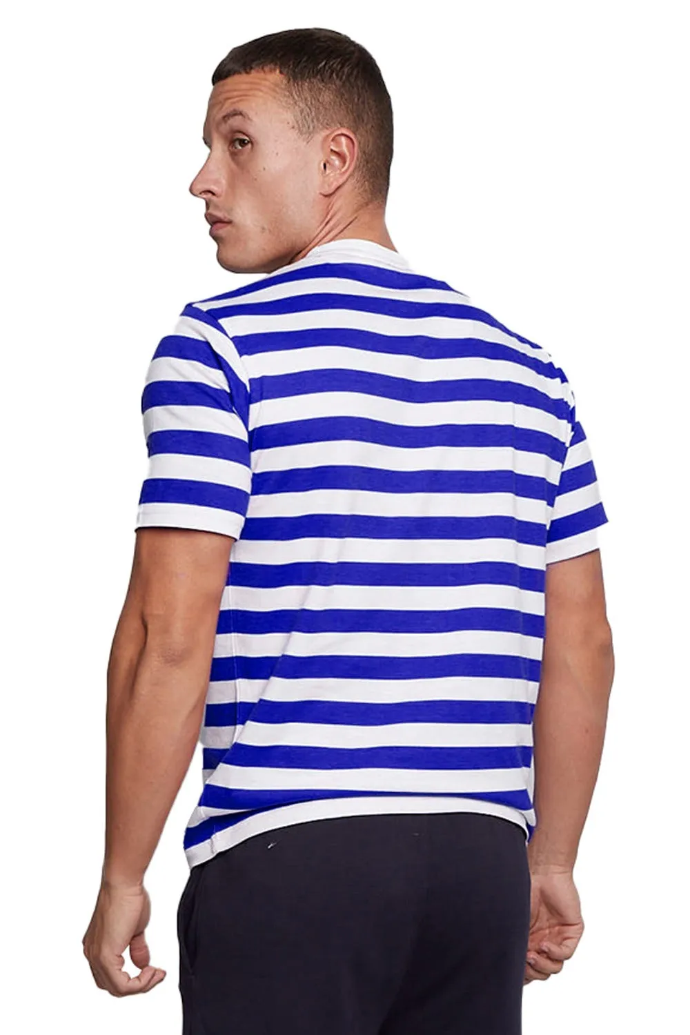 Classic Unisex Striped T-Shirt - Timeless Style in Blue & White or Black & Whit