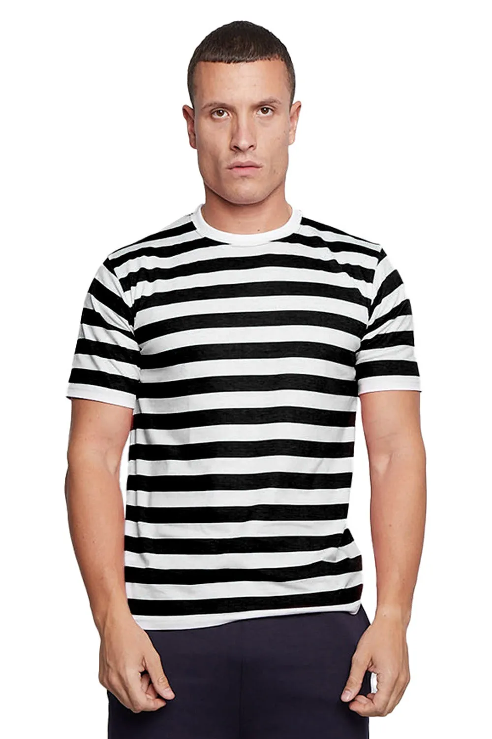 Classic Unisex Striped T-Shirt - Timeless Style in Blue & White or Black & Whit