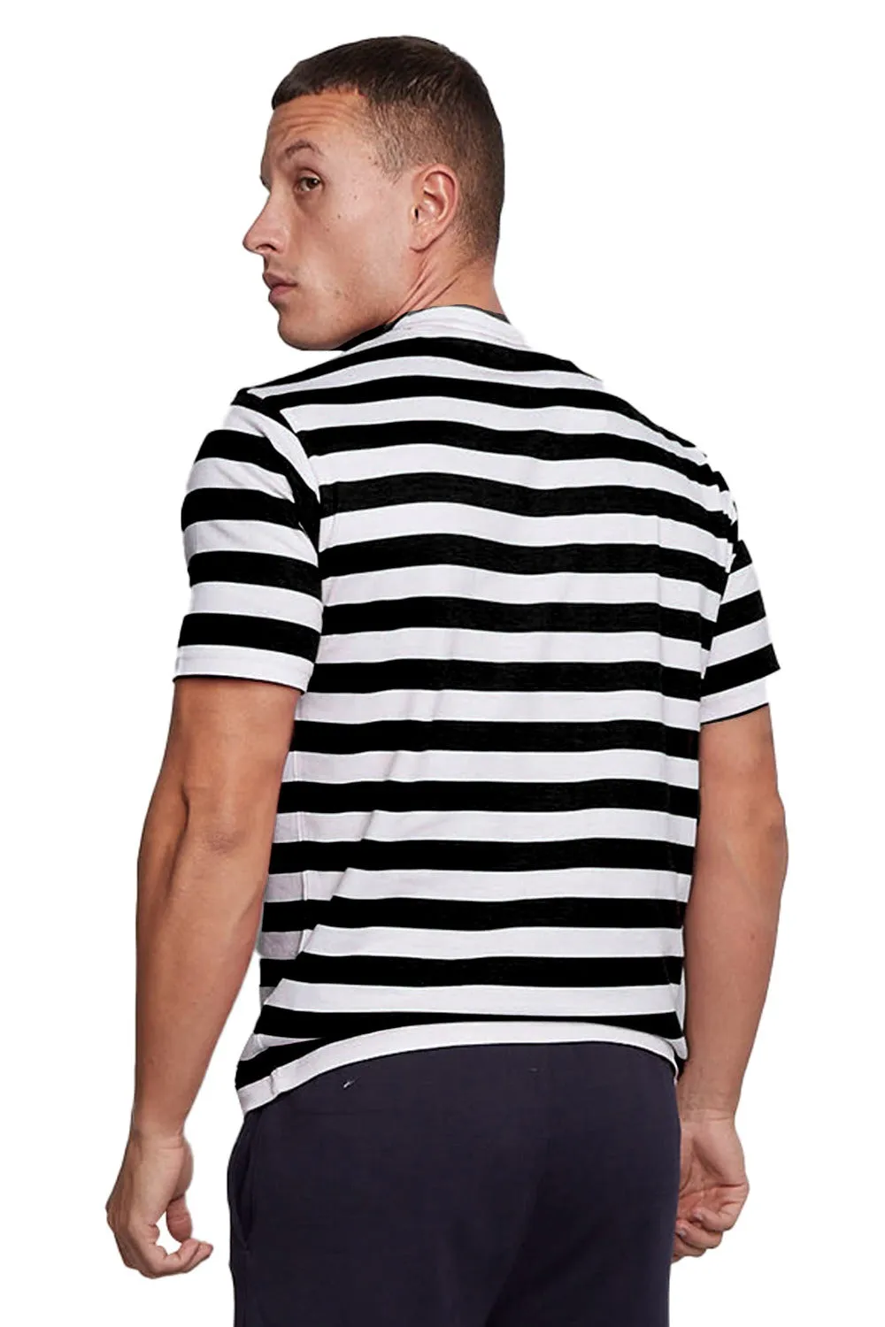 Classic Unisex Striped T-Shirt - Timeless Style in Blue & White or Black & Whit