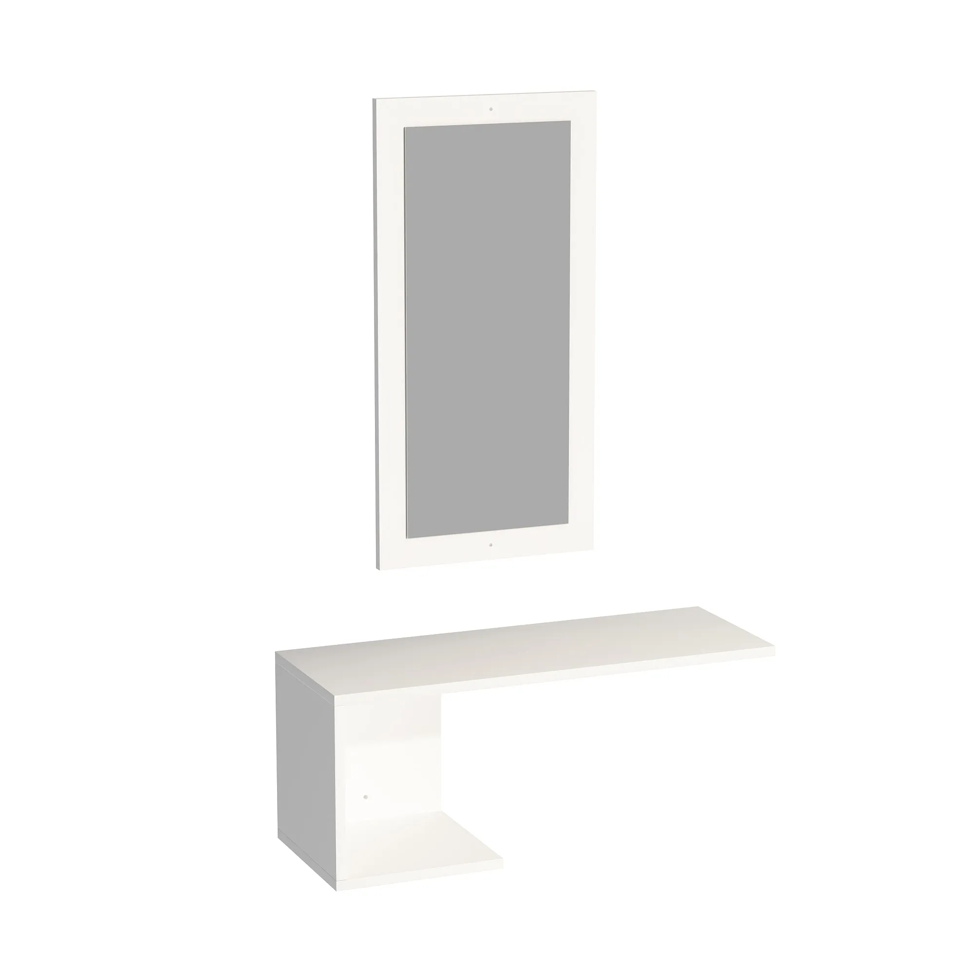 Console Table Dresuar with Shelving and Mirror Ramus