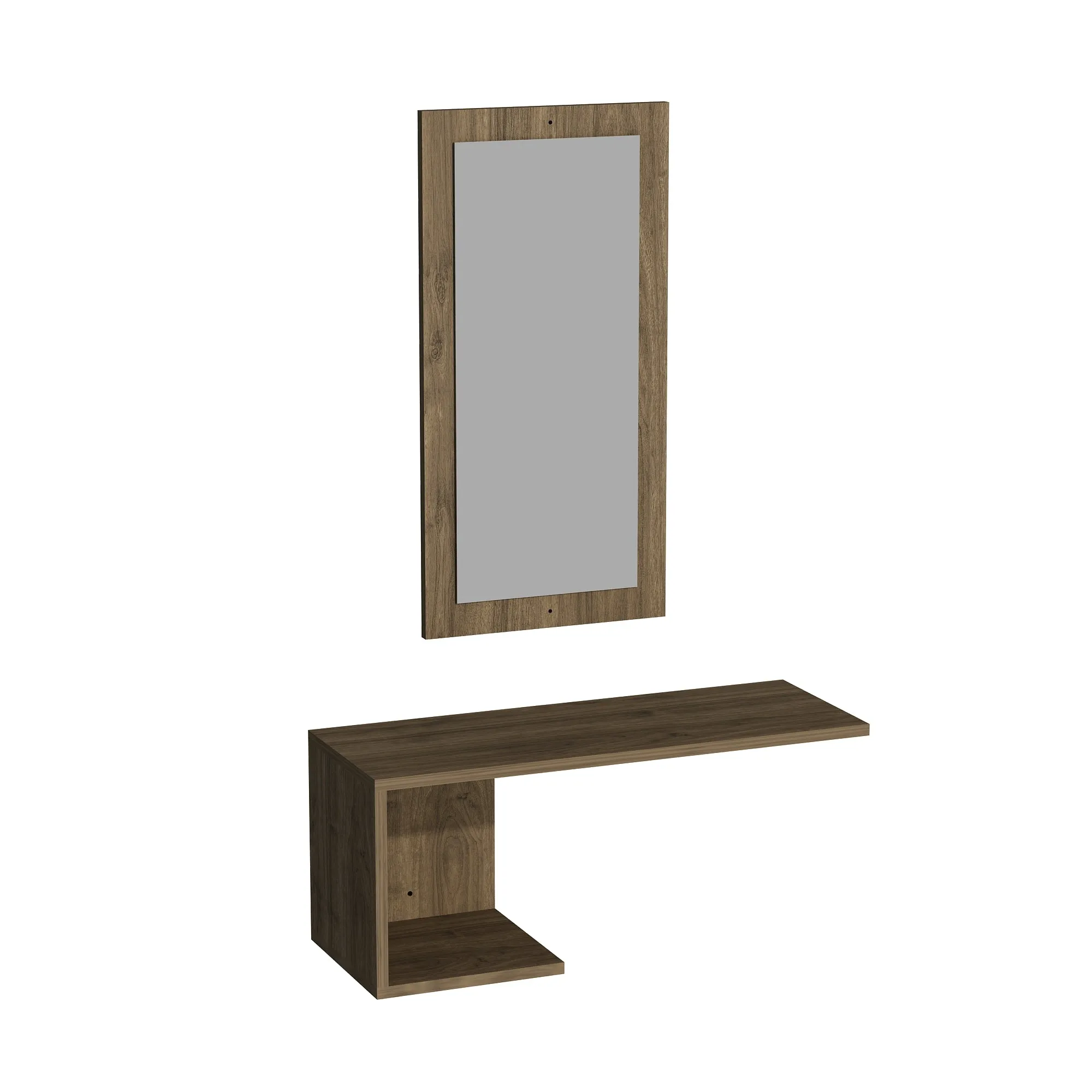 Console Table Dresuar with Shelving and Mirror Ramus