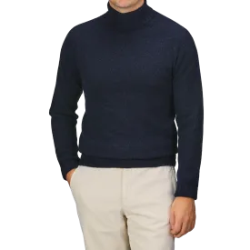 Cosmos Blue Extrafine Lambswool Rollneck