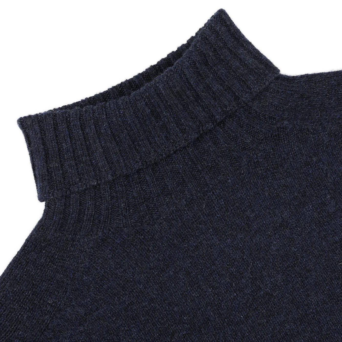 Cosmos Blue Extrafine Lambswool Rollneck