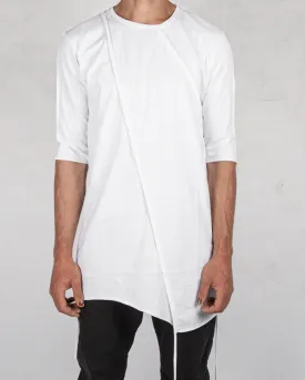 Crew neck jersey tshirt white