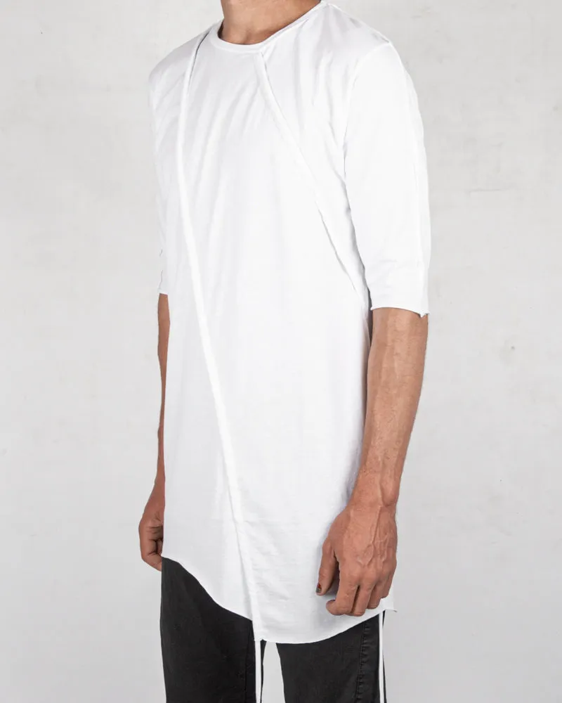 Crew neck jersey tshirt white