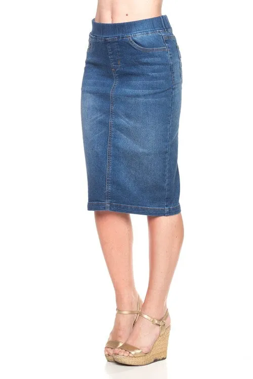 Debbie Jean Skirt-Medium Wash