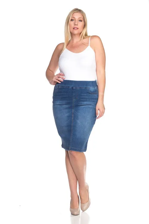 Debbie Jean Skirt-Medium Wash