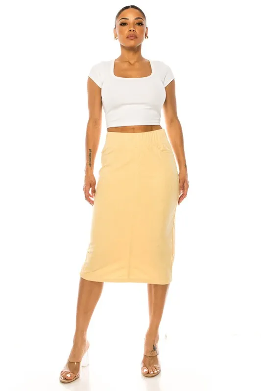 Debbie Style Corduroy Skirt- Honey