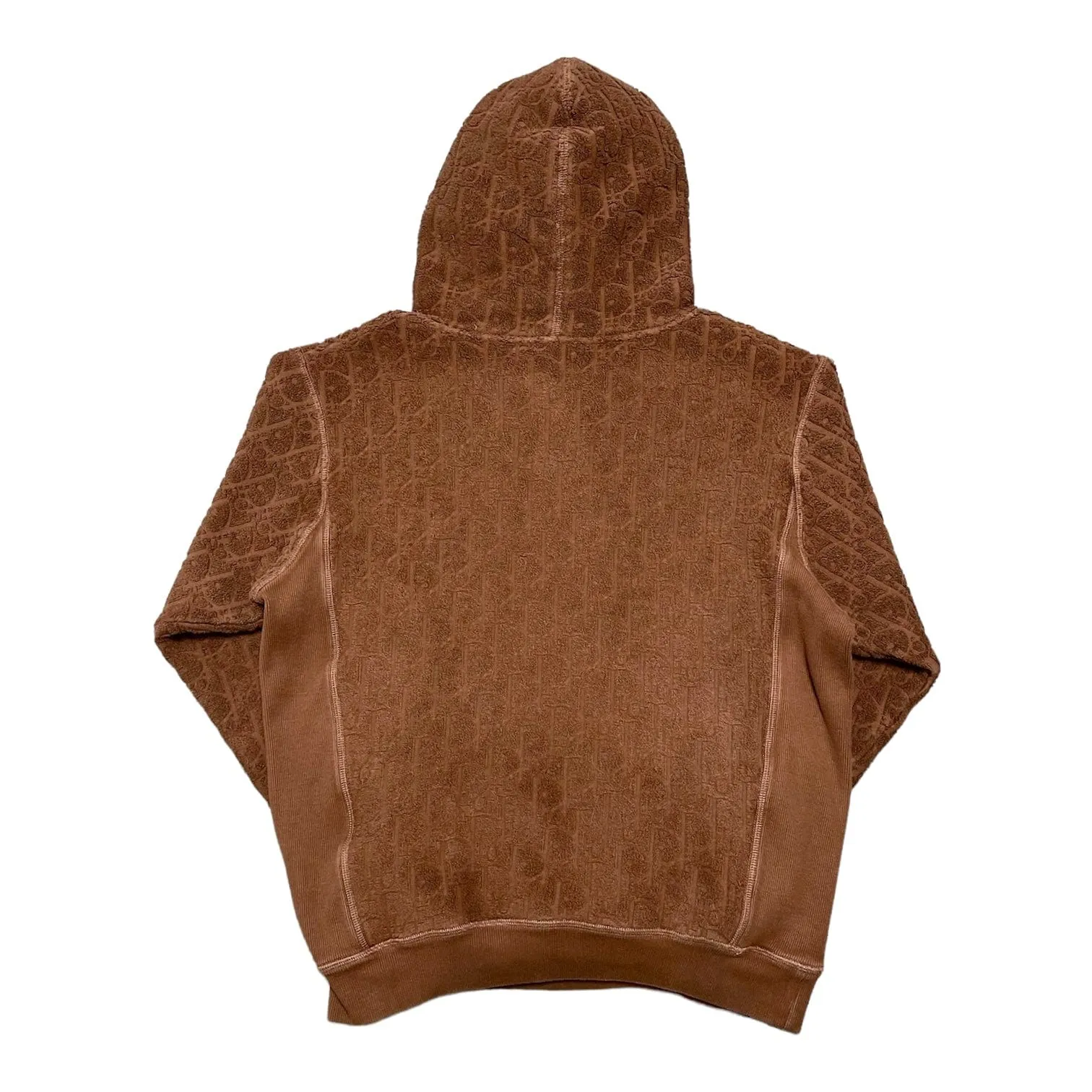 Dior Oblique Towel Hooded Sweatshirt Brown Pre-Owned