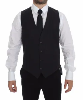 Dolce & Gabbana Gray Slim Fit Button Vest