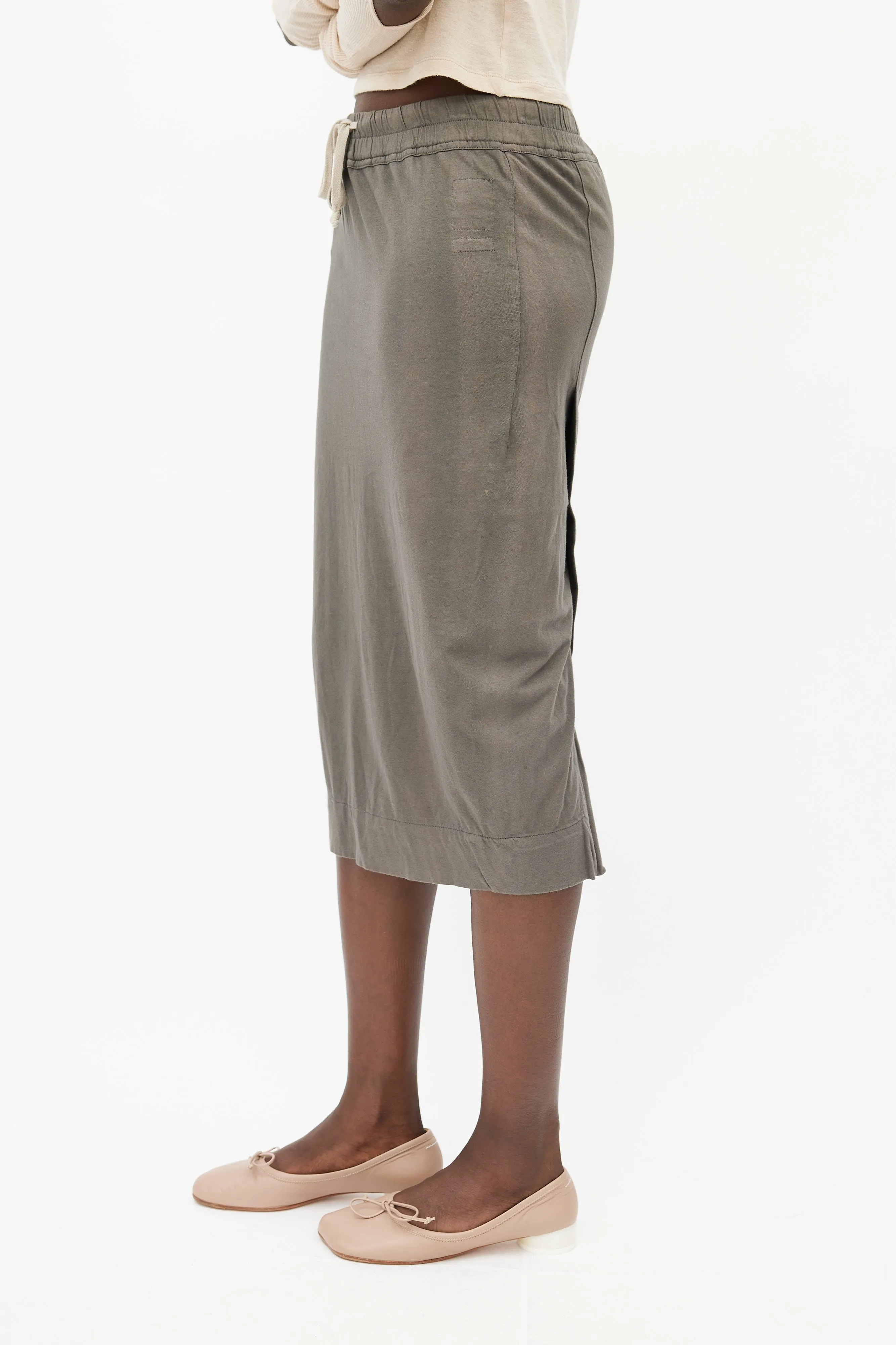 Grey Drawstring Skirt