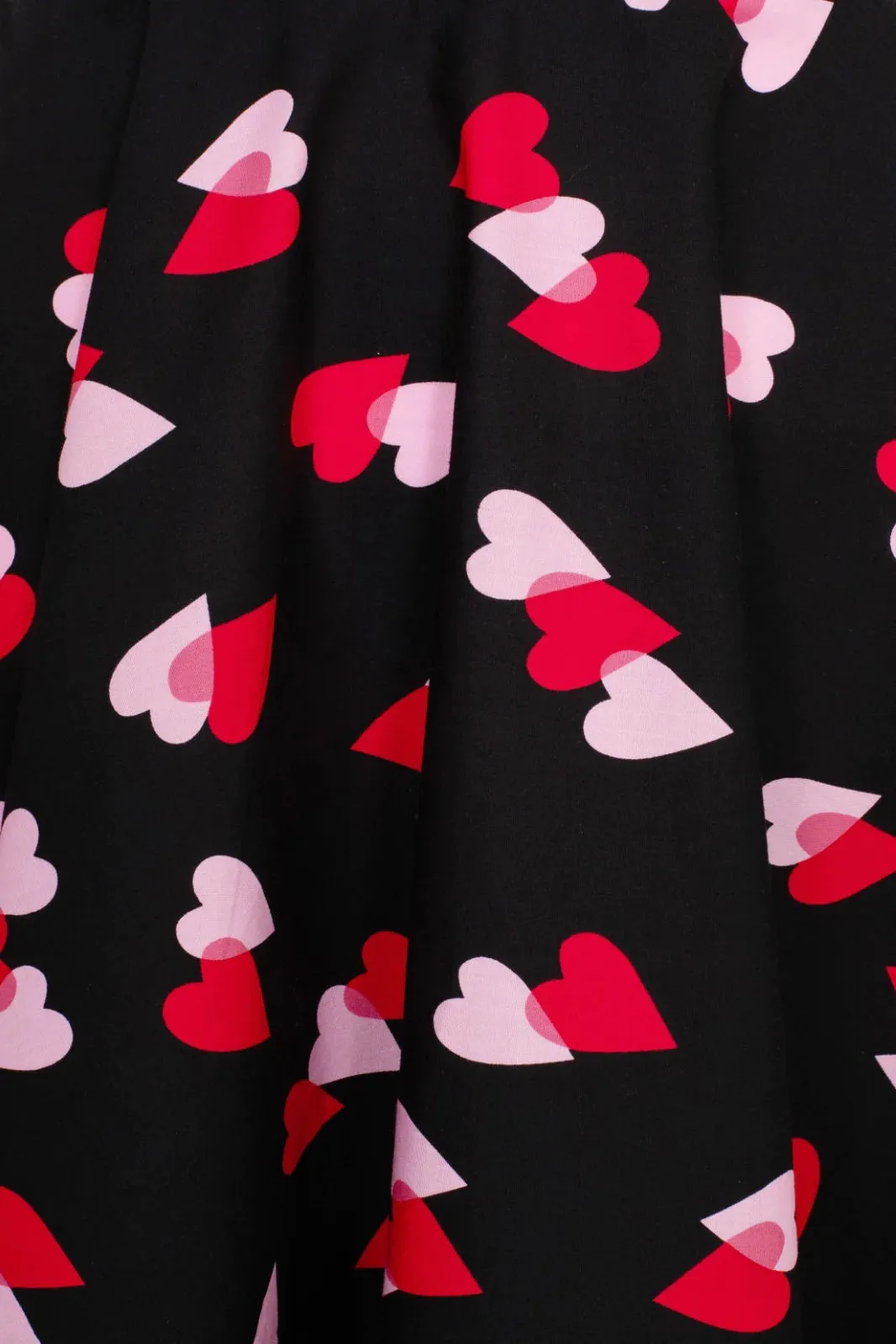 Hell Bunny Confetti Circle Skirt with Heart Design