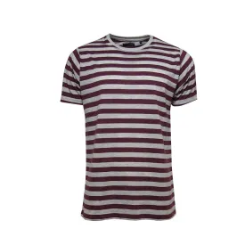 Jack & Dannys Wine Striped Marl Crew Neck T-Shirt - Perfect Blend of Style and Comfort