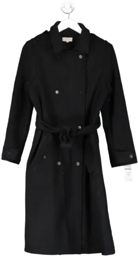 Labeca Black Wool Trench Coat UK S