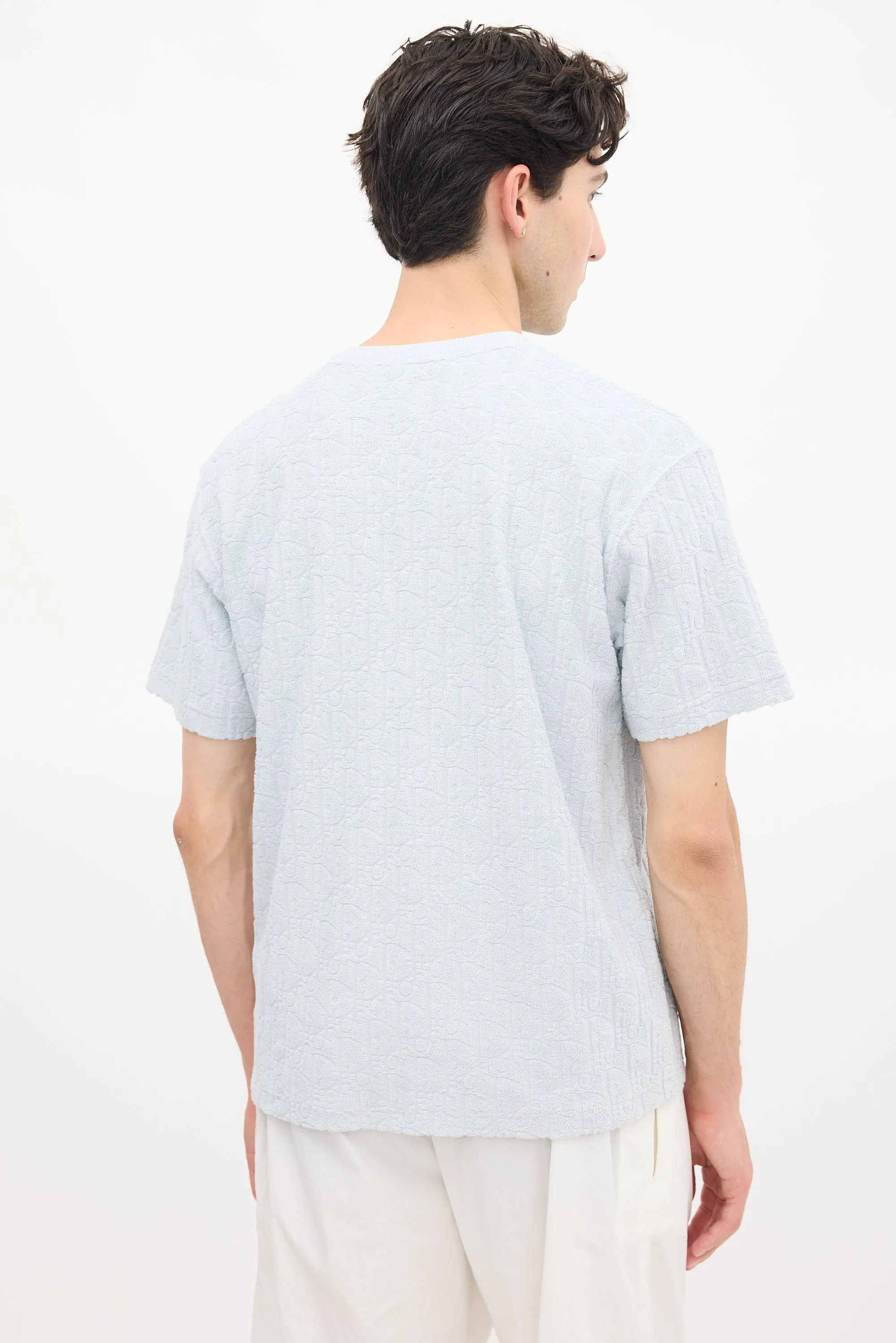 Light Blue Terry Oblique T-Shirt