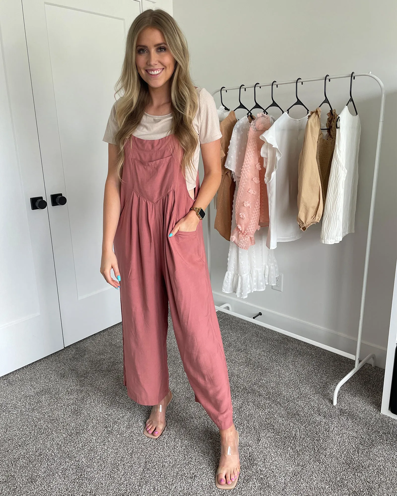 luvamia Jumpsuits for Women Casual Loose Wide Leg Boho Overall Jumpsuit Baggy Summer Outfits with Pockets Bib Overalls