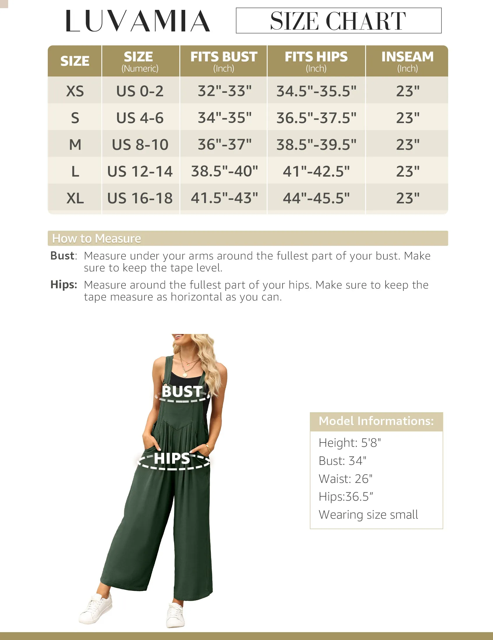 luvamia Jumpsuits for Women Casual Loose Wide Leg Boho Overall Jumpsuit Baggy Summer Outfits with Pockets Bib Overalls