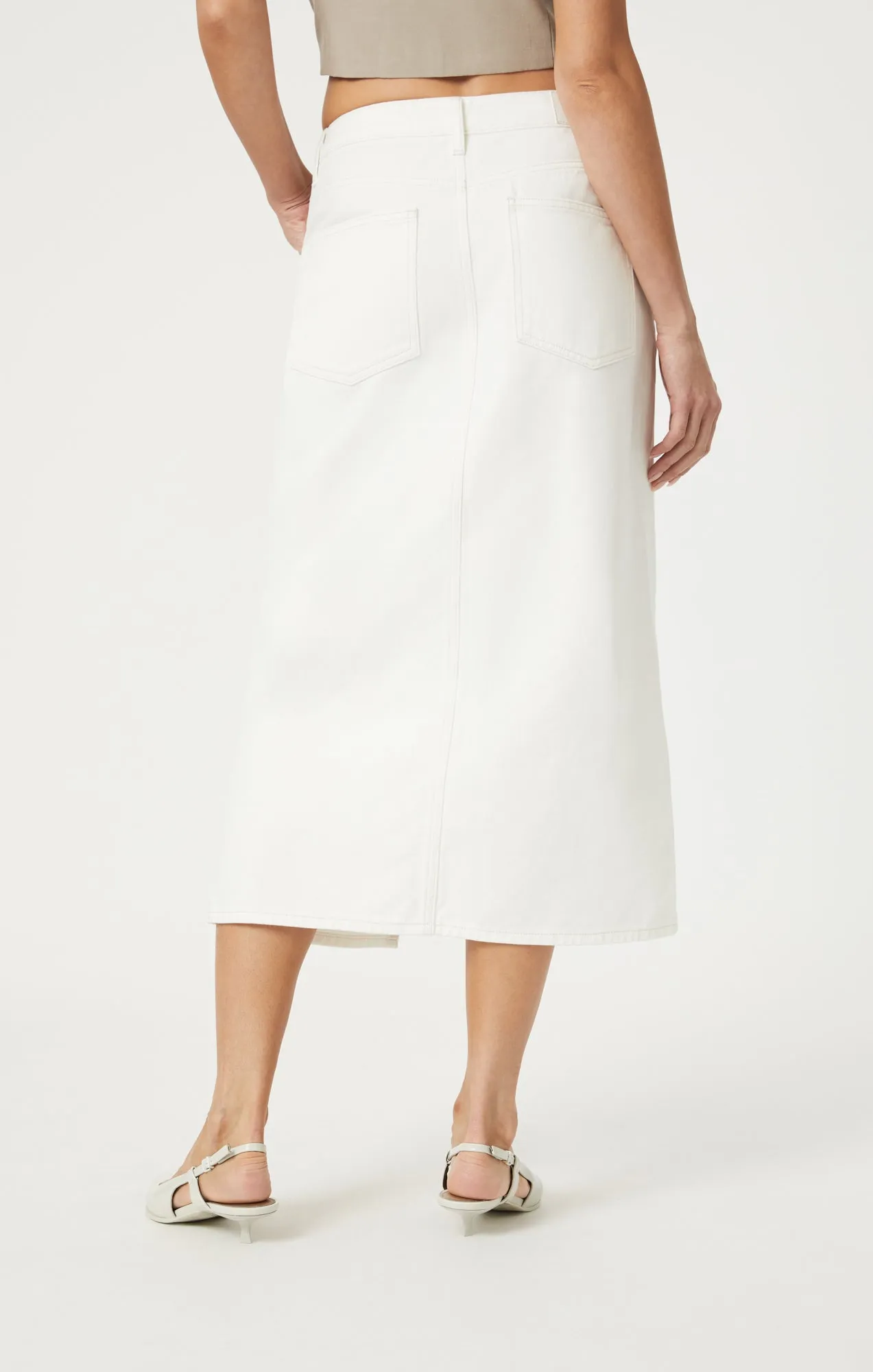 MARIN SKIRT IN OFF WHITE DENIM