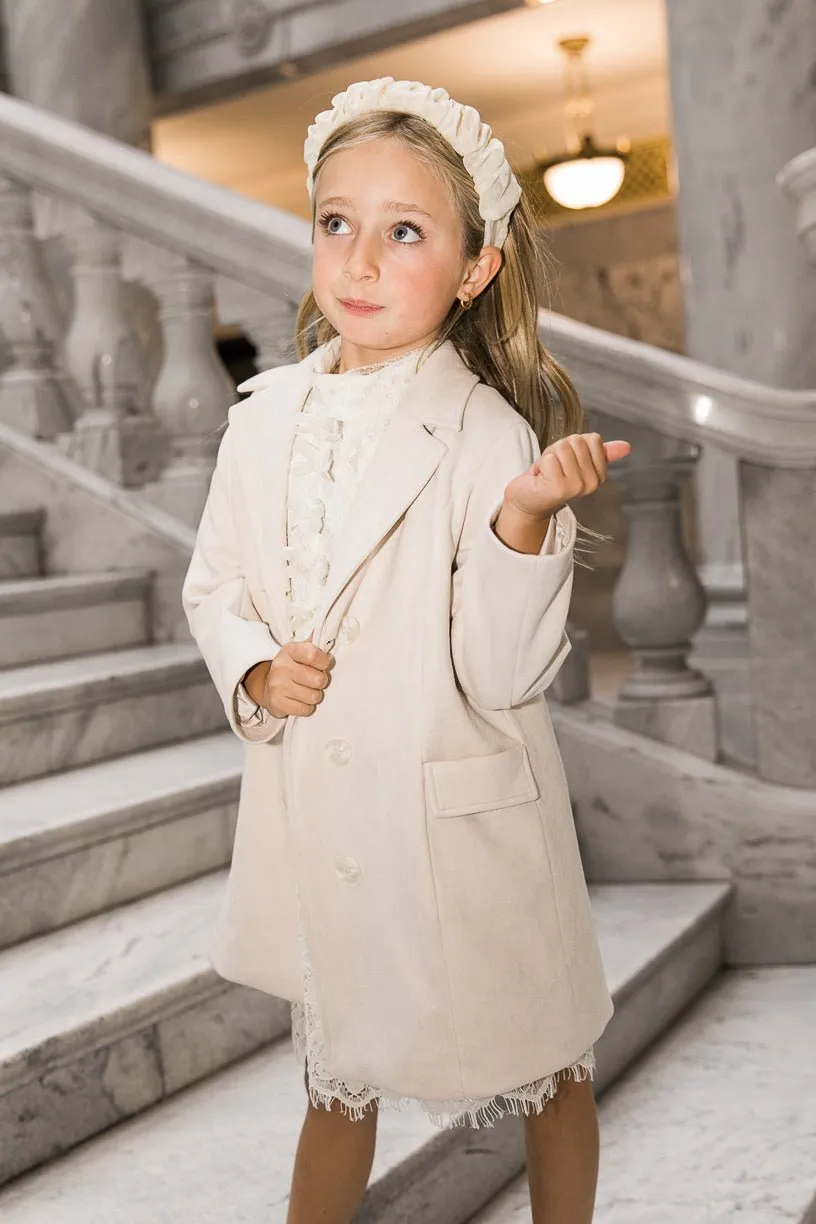 Mini Tabitha Coat in Cream Suede - FINAL SALE