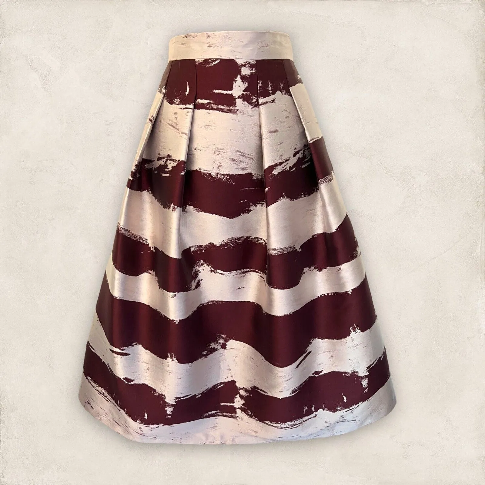 Phase Eight Burgundy & Metallic Silver Skirt & Top UK 14 US 10 EU 42