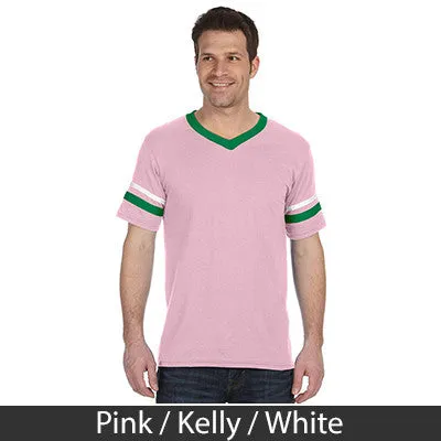 Phi Kappa Psi V-Neck Jersey with Striped Sleeves - 360 - TWILL