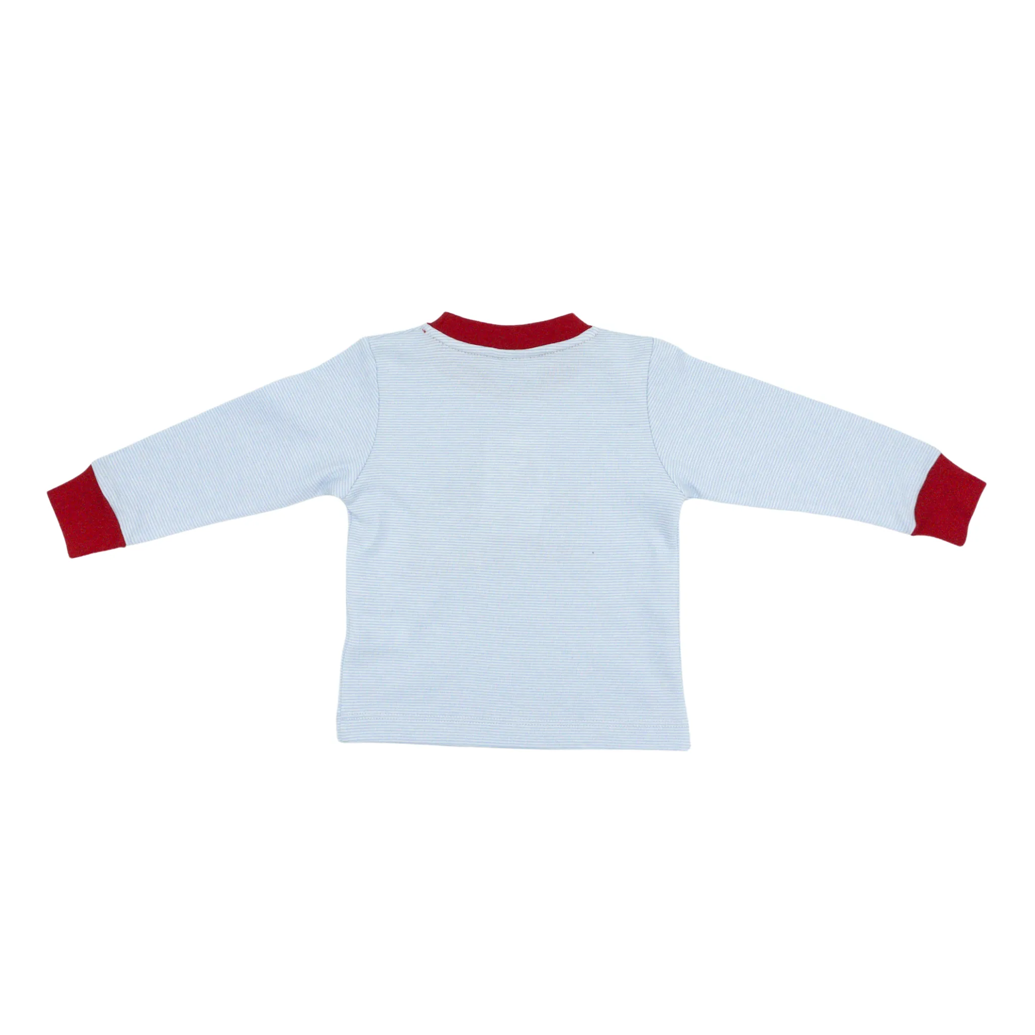 Pima Knit T-Shirt with Holiday Train Applique - FINAL SALE