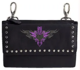 PURPLE HL80156PURPLE Hip bag purple tribal Heart