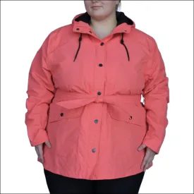 Snow Country Outerwear Women’s Rain Jacket  1X-6X Plus Size Short Trench Coat Manchester