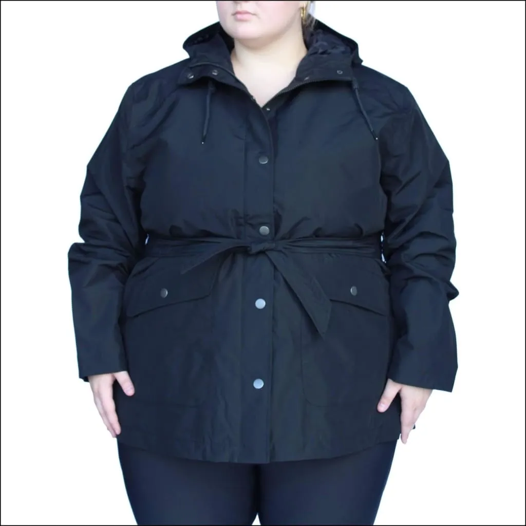 Snow Country Outerwear Women’s Rain Jacket  1X-6X Plus Size Short Trench Coat Manchester