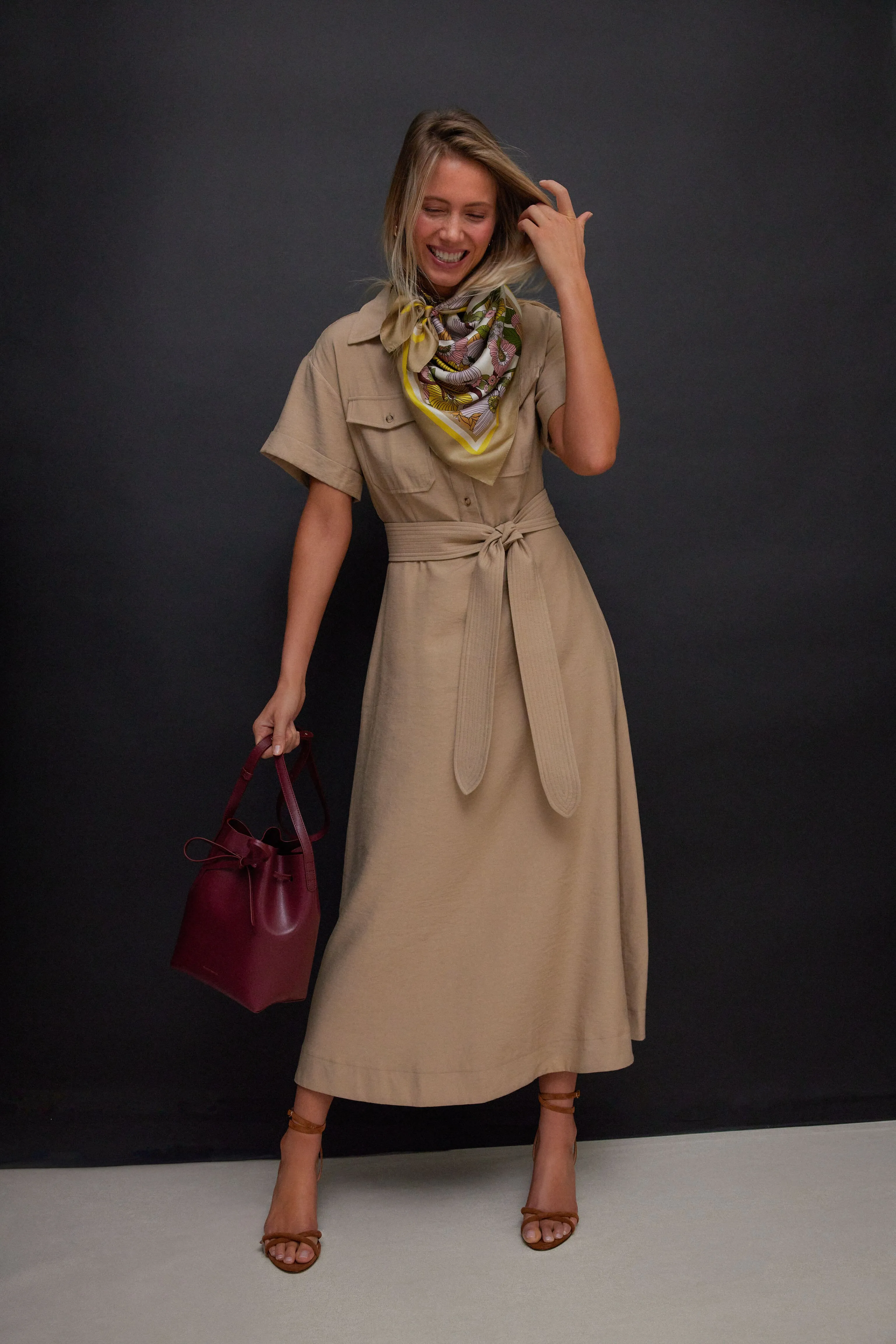 Tan Lucienne Maxi Dress